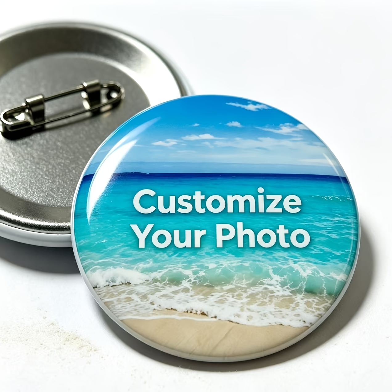 TEMU Custom High-definition Fashion Button Badges Based On Your Design, Perfect For Decorating Bags, Hats, And Clothing. Personalized High-definition