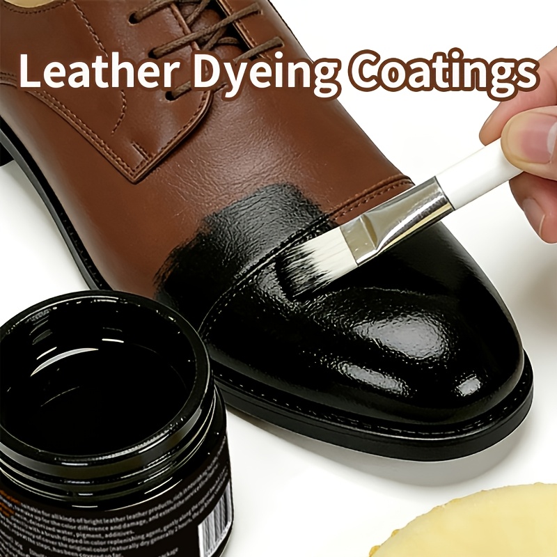 Shoe & Leather Dye Color Changer/Restorer Spray - Instant Black -Up Paint  for Leather Jackets, Bags, Belts, Wallets - Plant-Based & Chemical Formula  Refurbishment Spray (30g)