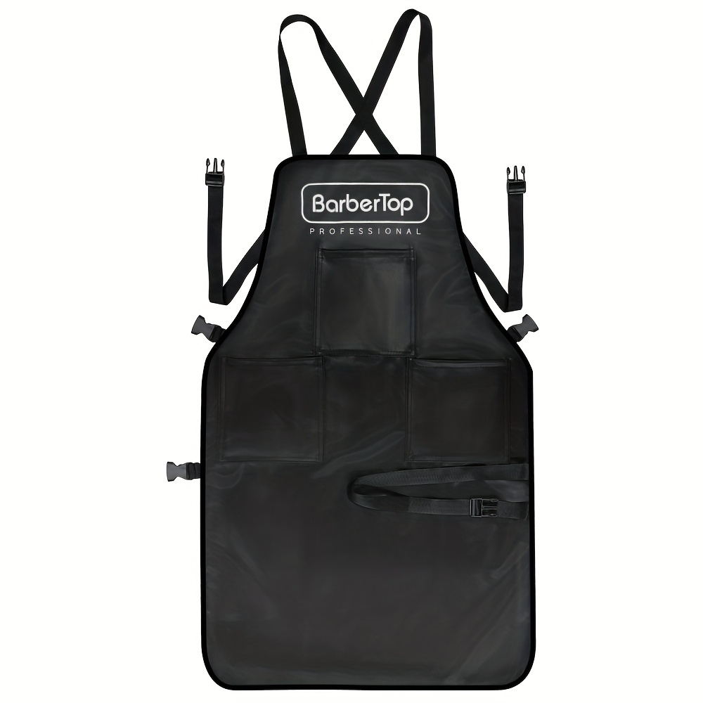 Image of New Pu Barber Cape, Anti-static Haircutting Apron, Stylist Workwear