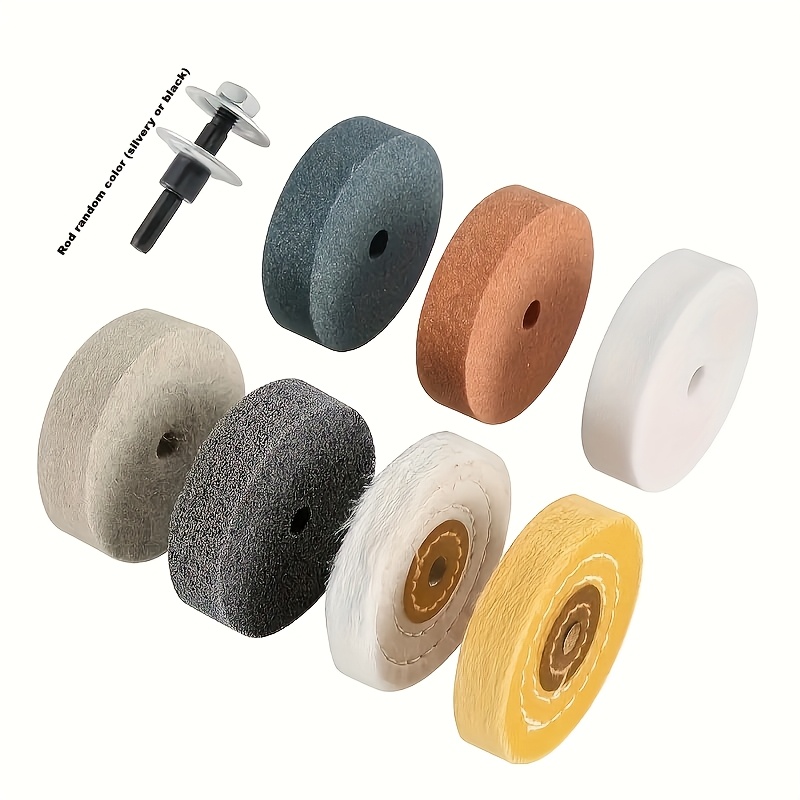 Image of 7pcs Grinding Wheel Screws In Random Shipment, Polishing Wheel Kit 3 Inches - Suitable For Mini Small Polishers, Knife Sharpening, Rust Removal, Polishing