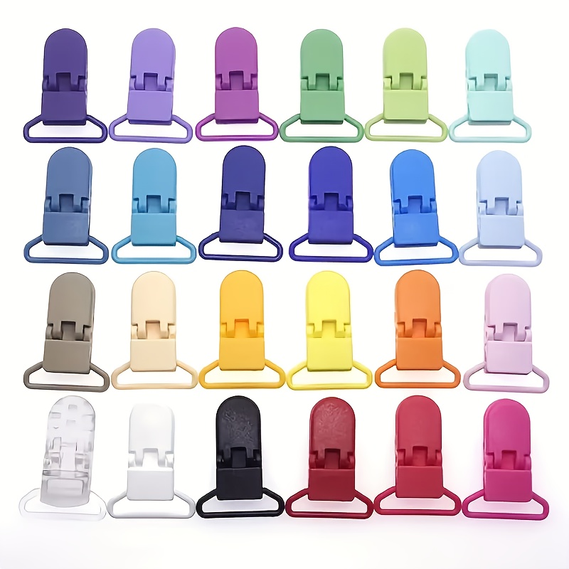 E-shop 10 Stück Mini Krokodilklemmen in zufälligen Farben aus Kunststoff - Robuste, multifunktionale Klemmen für Bastelarbeiten, Präsentation, Wäsche