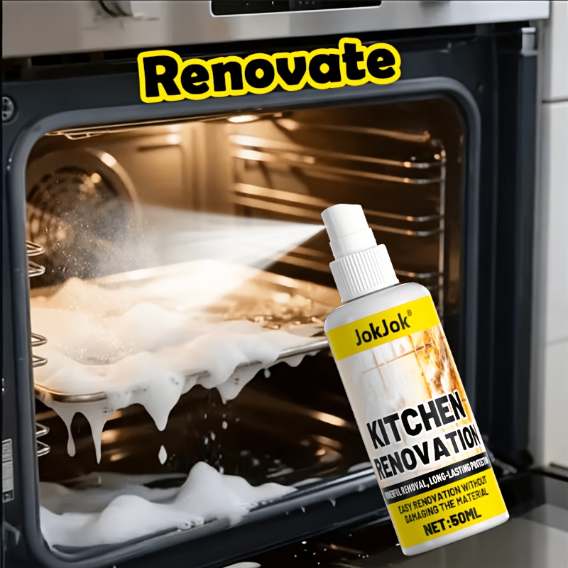 Spray profesional pentru recondiționarea suprafețelor din bucătărie - Îndepărtează eficient grăsimea și reziduurile de gătit, ideal pentru hote, grătare, plite și electrocasnice metalice, menținând o aspectă strălucitoare și proaspătă