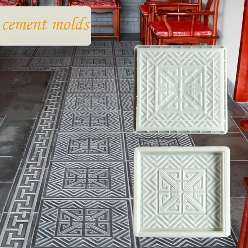 

1pc Concrete Mold For Cement - Plastic Garden Floor Tile Mold Diy Cement Brick Mold