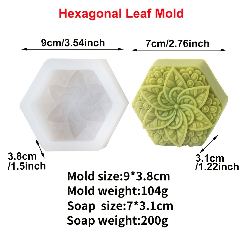 1pc Hexagonal Mold, Flower Silicone Molds For Candle Wax, Plaster Epoxy Resin Decorations Silicone Mould