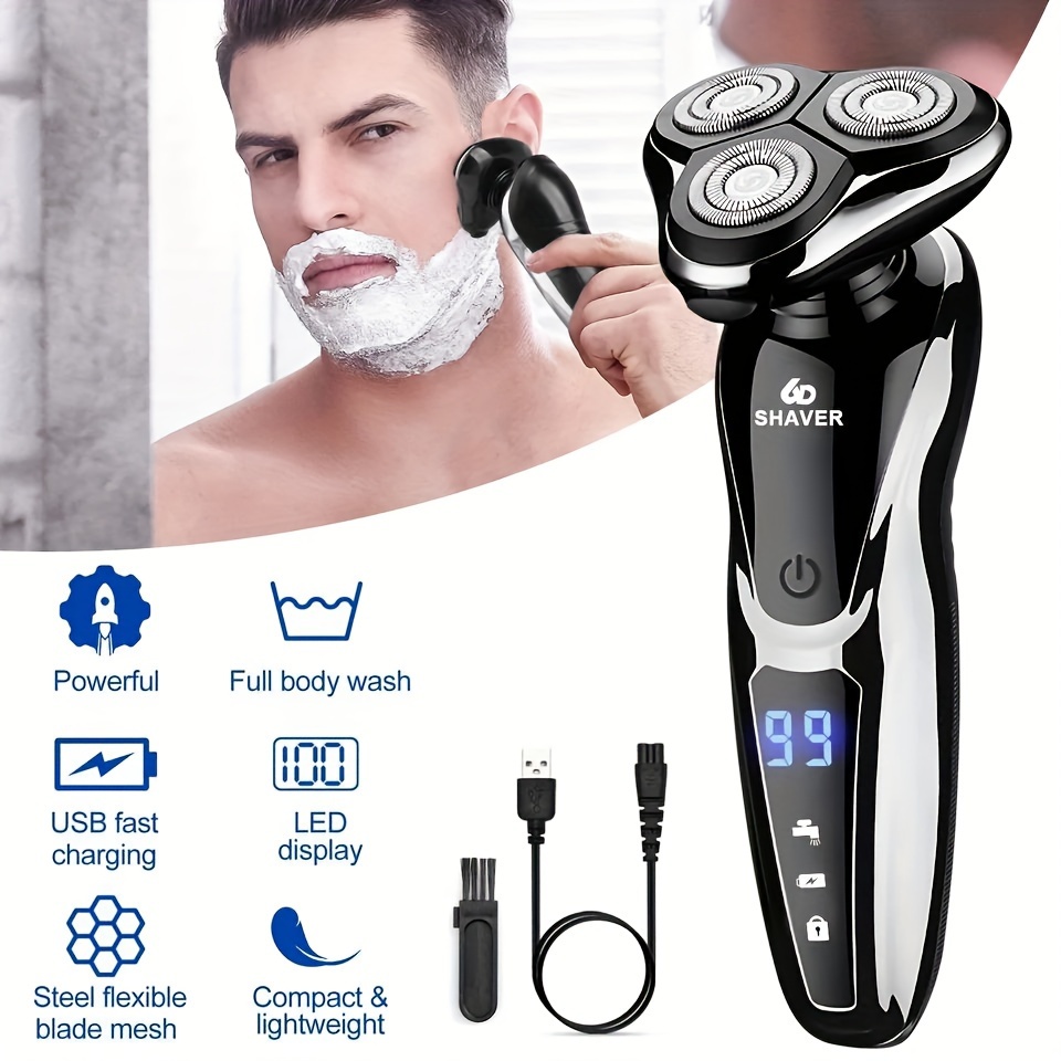 Mens wet and dry electric shavers discount