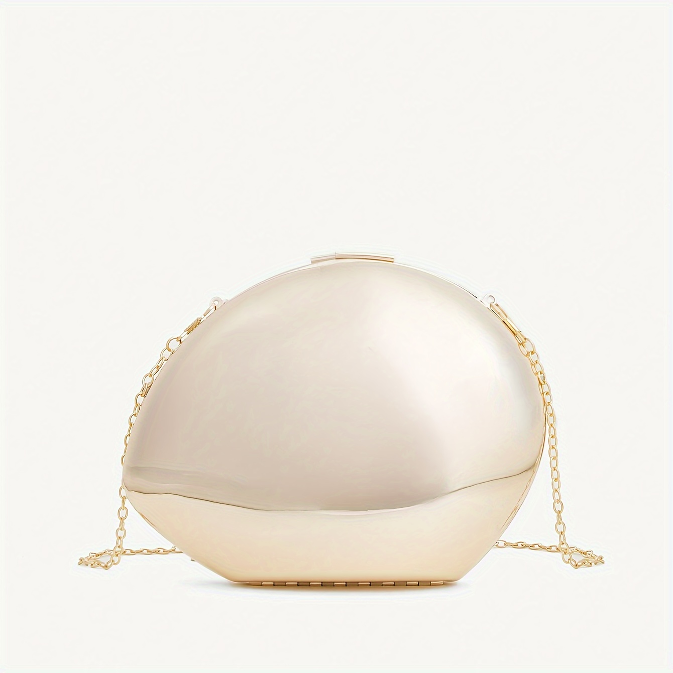 E-shop Elegante Damen Clutch Abendtasche mit Metallic-Effekt, mit Ketten-Schultergurt, auch geeignet als Single-Schulter-Crossbody, für Partys,
