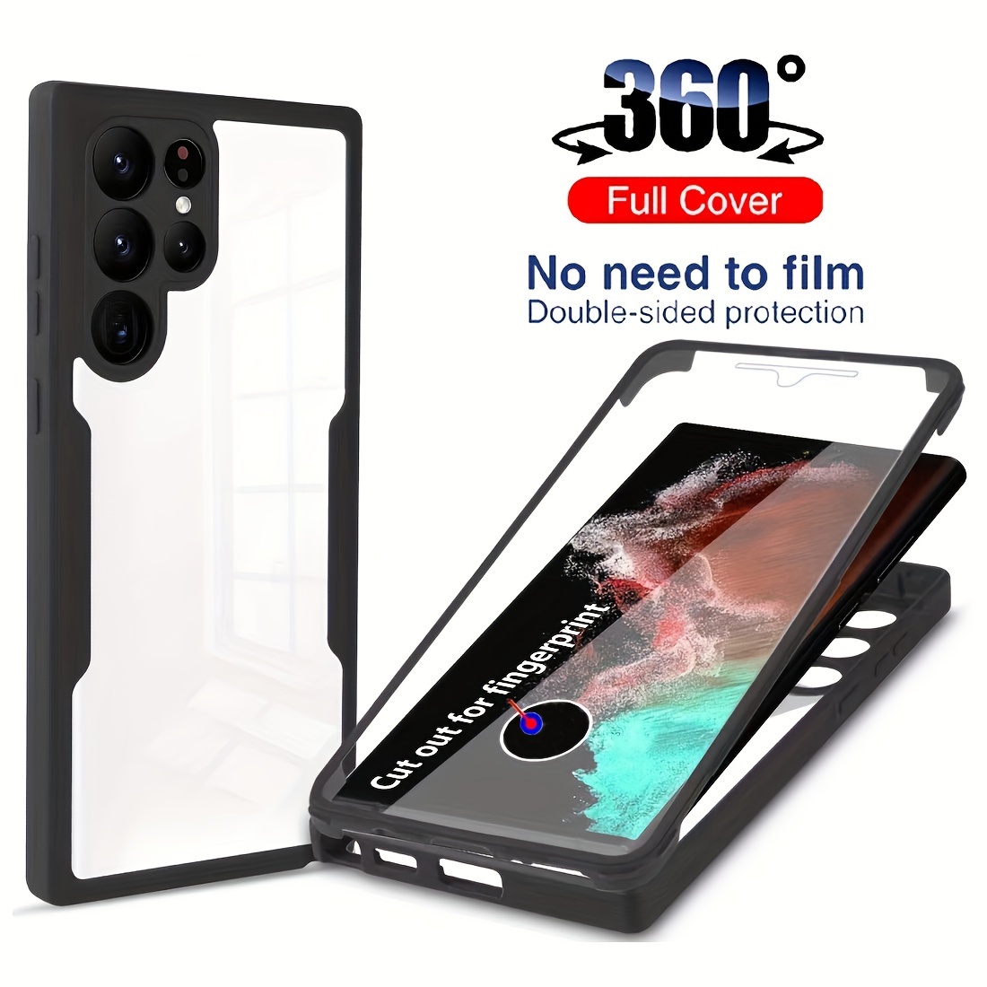 Xundd Phone Case For Samsung Galaxy A54 5G A53 A52S A14 Airbags Anti-Fall  Bumper Shell Lens Protection Back Transparent PC Cover