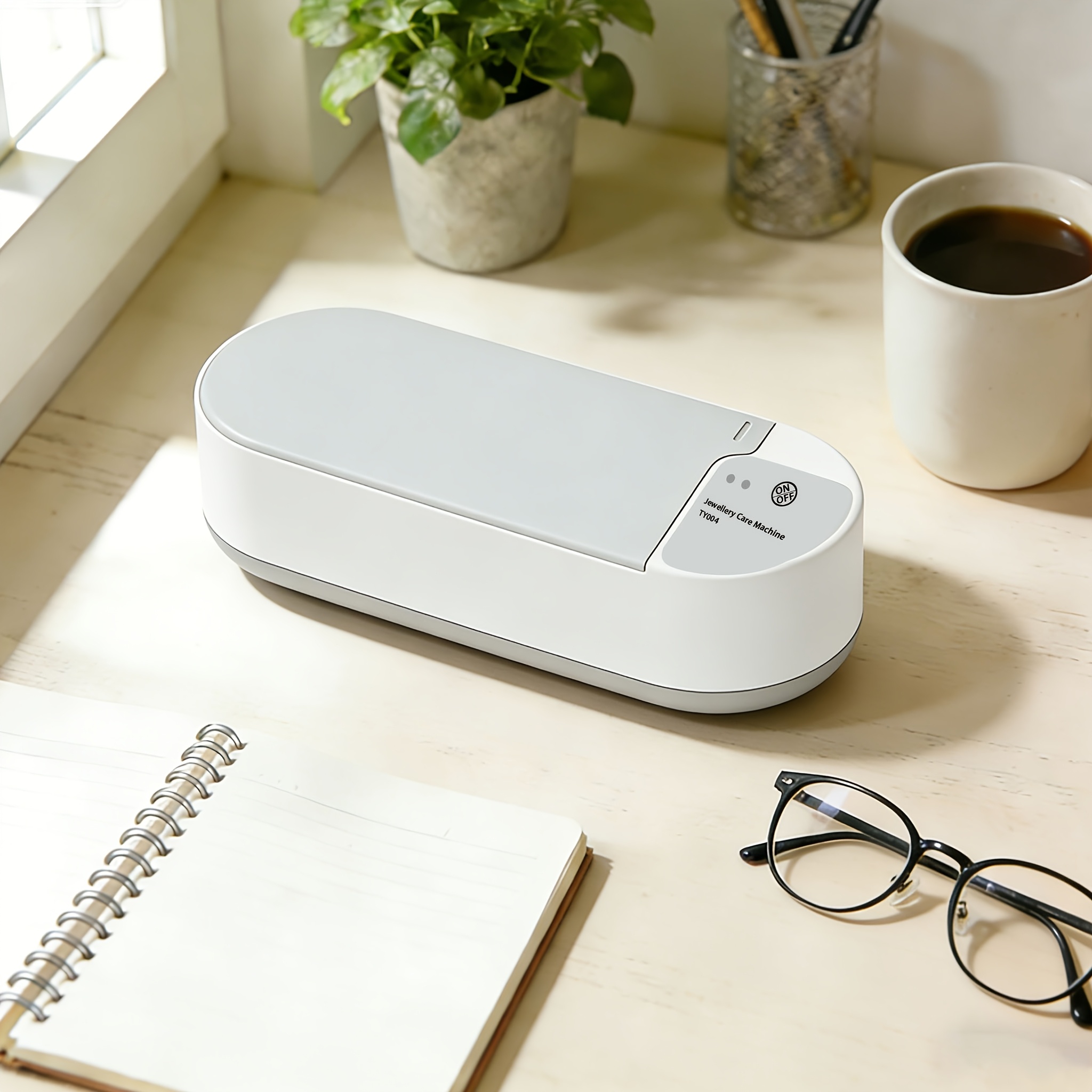 TEMU Nettoyeur vibrant fil, nettoyeur de lunettes multifonctionnel adapté au nettoyage des bijoux, des appareils orthodontiques, des brosses à dents,