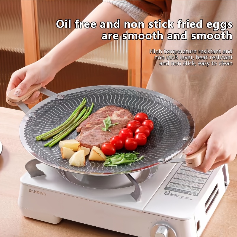 korean style multifunctional grill pan outdoor home barbecue plate round non stick grilling pan cartridge stove grill pan outdoor camping   for grilling meat and frying Product details 3