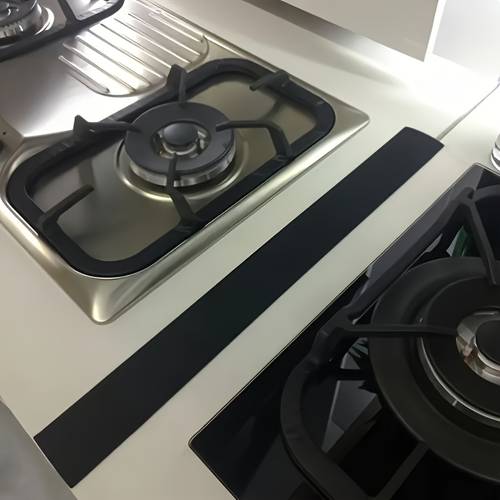 set of 3 durable silicone sealing strips for kitchen heat resistant waterproof and dirt repellent a necessary for tidy and crumb free countertops
