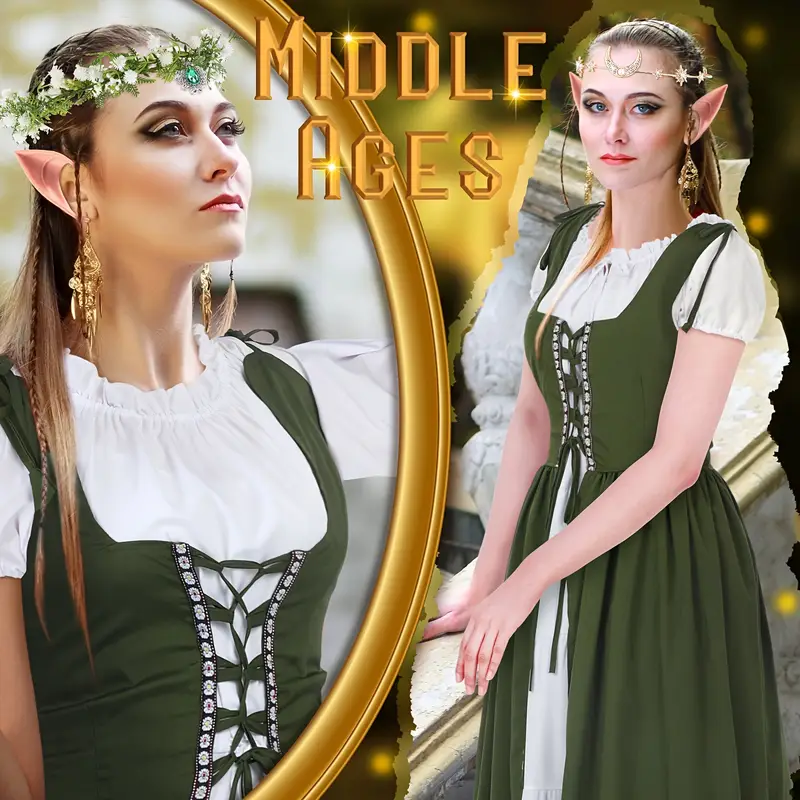 women renaissance costume fairy dress medieval costume elf - Temu women renaissance costume fairy dress medieval costume elf - Temu