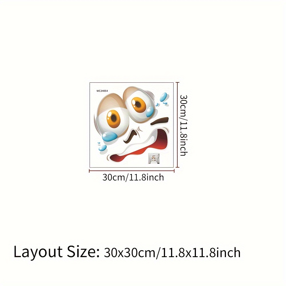 Image of Funny Toilet Lid Decal - Waterproof, Removable Pvc Bathroom Sticker, Self-adhesive, Bathroom Accessories