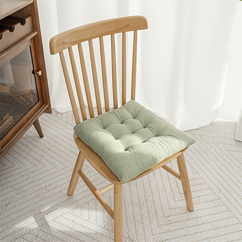 TEMU 1 coussin de style décontracté en fibre 40X40X4Cm, lavable en machine, durable, support confortable pour tabourets de jardin, chaises de salle à