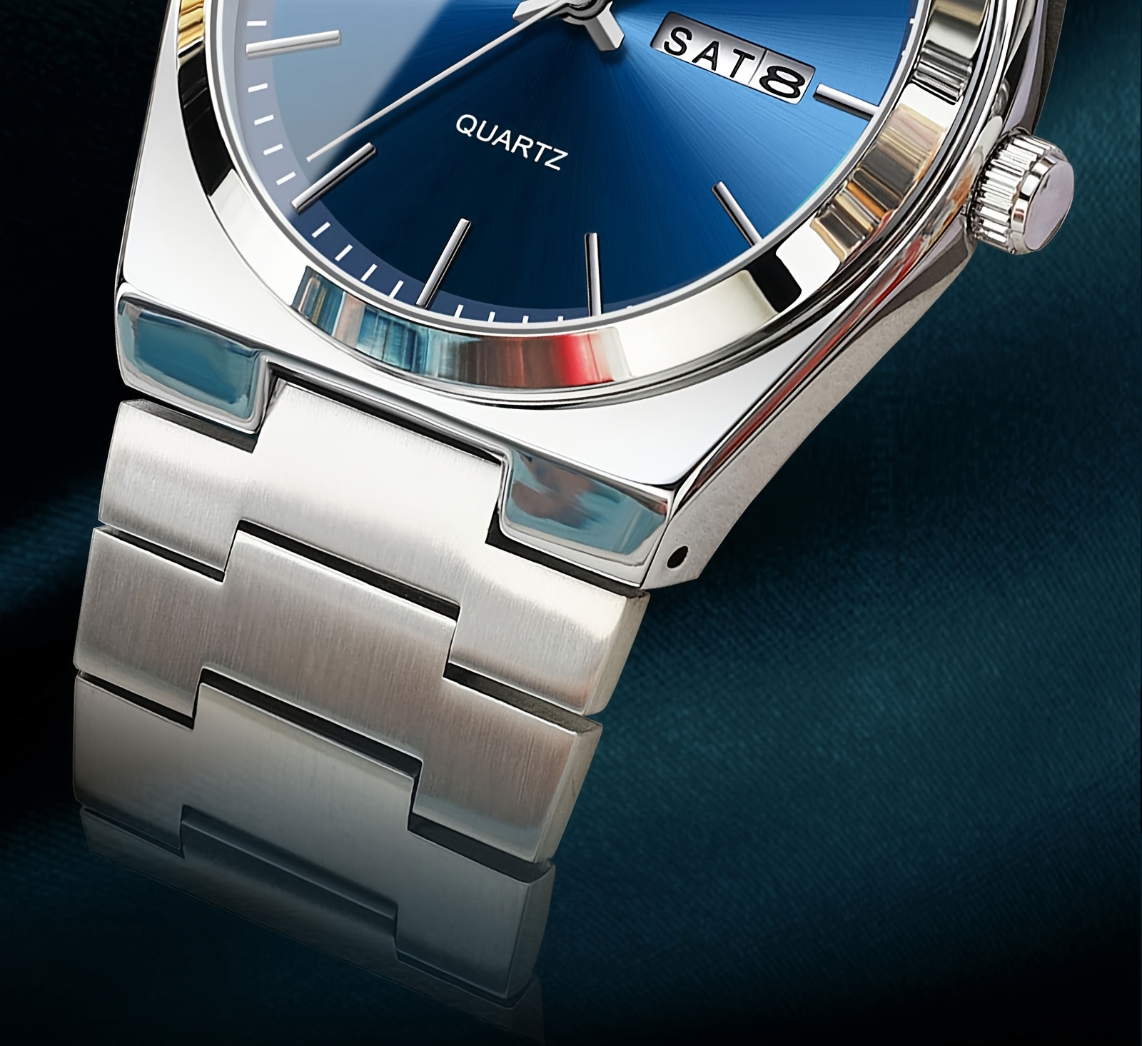  newly designed waterproof luminous calendar stainless steel chronograph watch fashion korean business youth luxury mens quartz wristwatch Product details 1