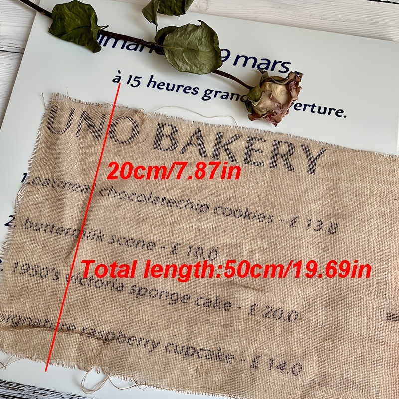 1pc19.69inch Tea Dye Gauze, Vintage Style Hand Account Collage Decoration Accessories