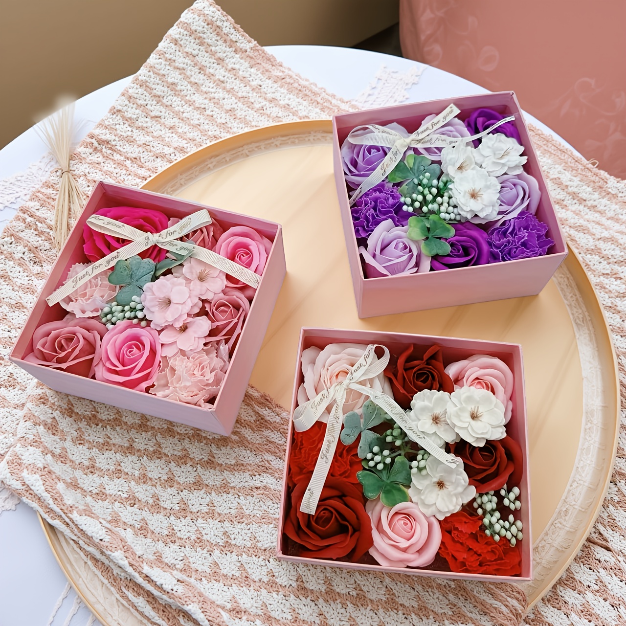 seifenblume handmade look knstliche rosenbox duftseife - Temu Austria