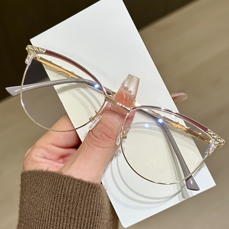womens elegant metallic glasses non everyday formal eyewear Temu