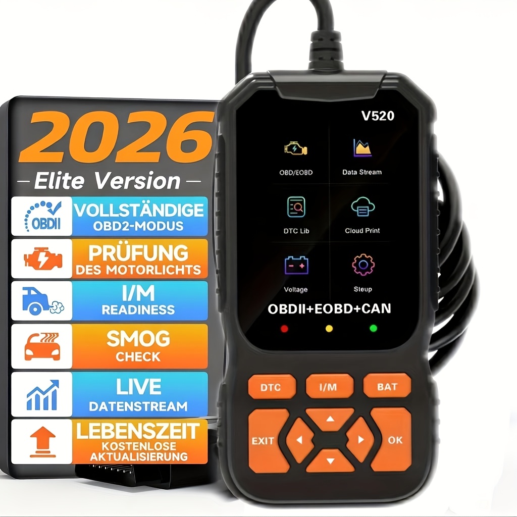 E-shop Professioneller -Scanner – Schwere -Lesegerät: , Live-Daten, Freeze Frame & I/M-Bereitschaft – Kompatibel mit allen Autos, LKWs SUVs (ab 1996) –