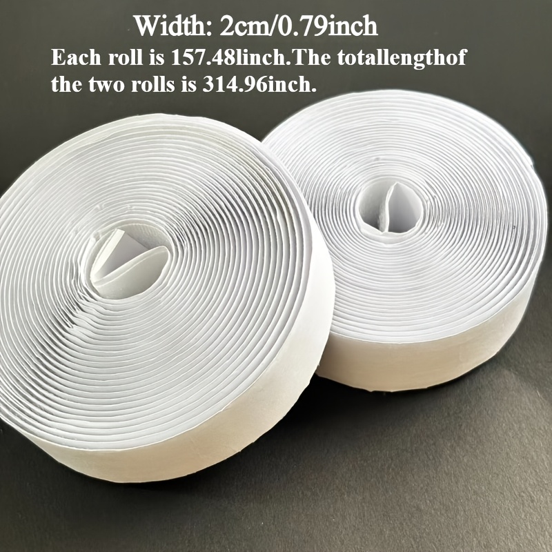 TEMU Set aus zwei Rollen, 0,79 Zoll * 157,48 Zoll, eine Rolle mit Haken-Seite eine Rolle mit Schlaufen-Seite, Sie erhalten 2 Rollen. Klettband,