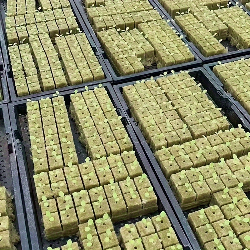 

100/500 Hole Nursery Blocks To Keep Seeds Hydrated And Help Plants Germinate, Multifunction Media Blocks Garden Hydroponic Grow Soilless Cultivation Rockwool Starter Plugs