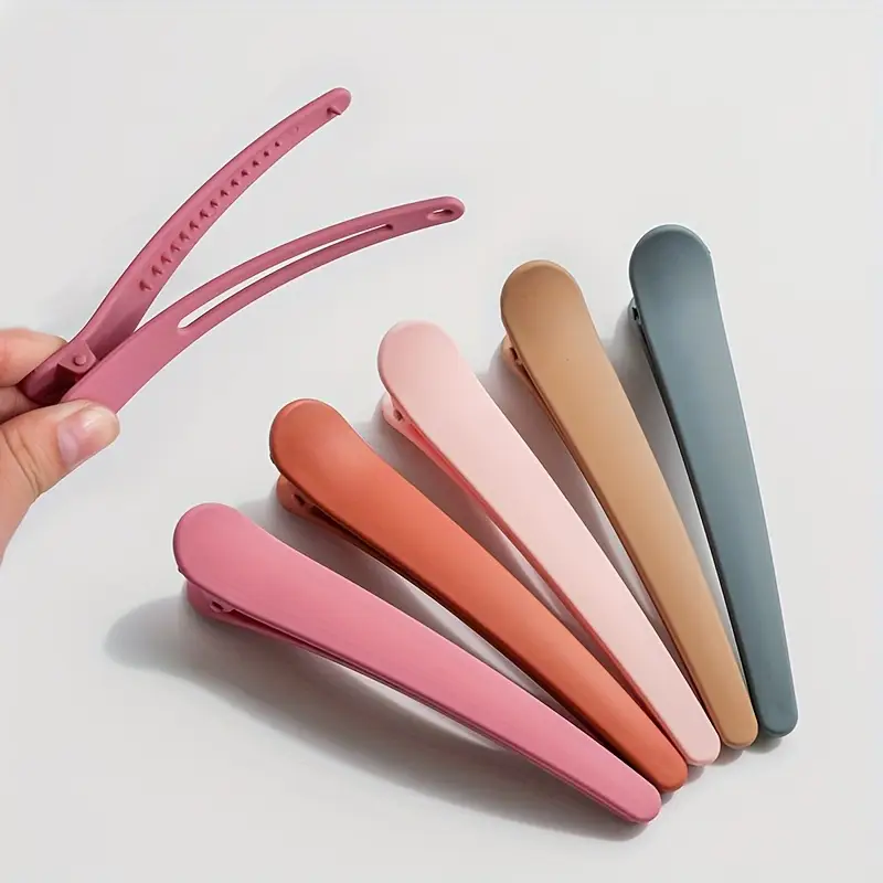 7 piece set basic hair clips for women plastic matte duckbill hairpins sweet and casual hair accessories tools photo props ideal gift Product details 0