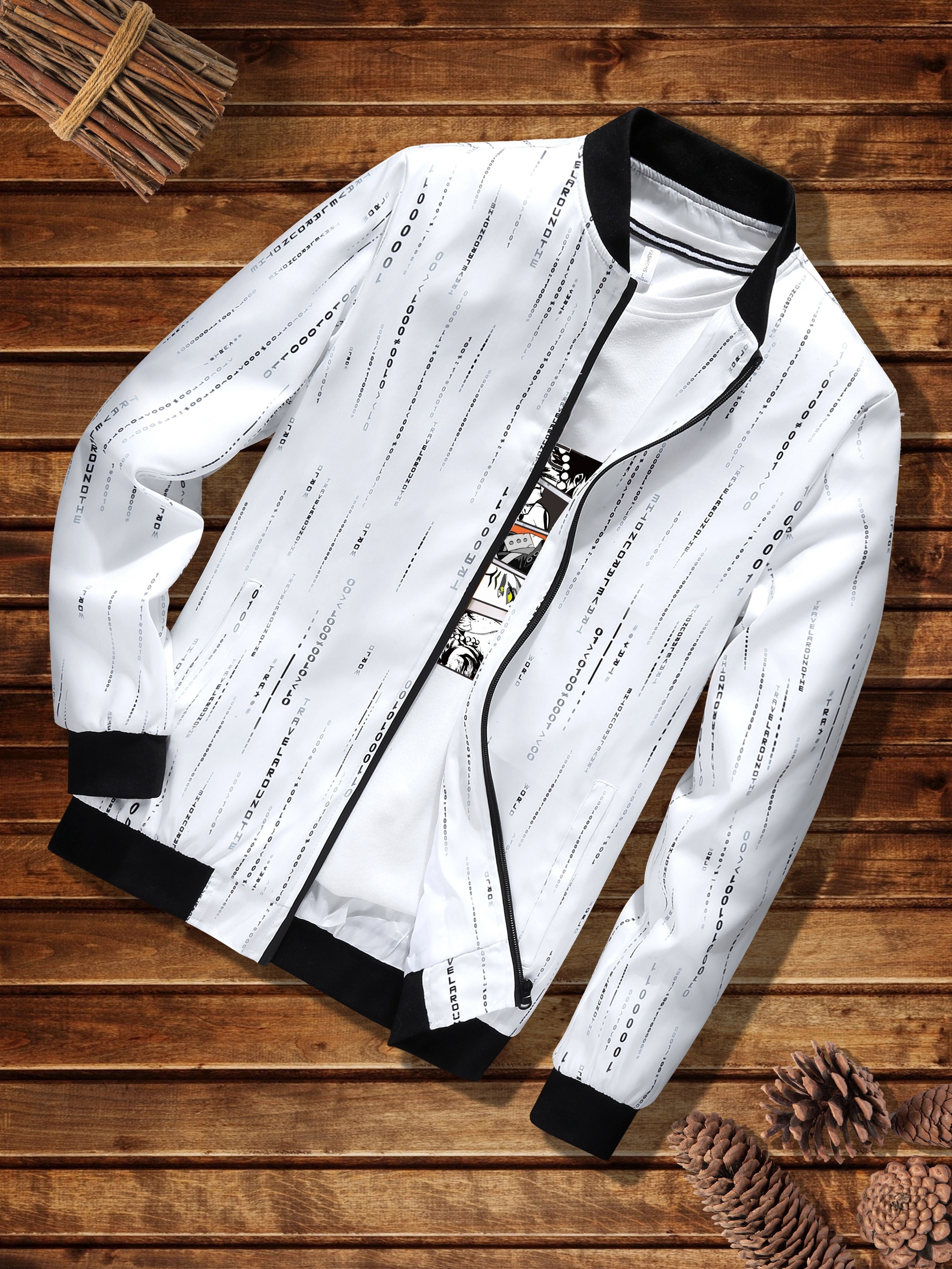 white jacket for men sold on Temu United States