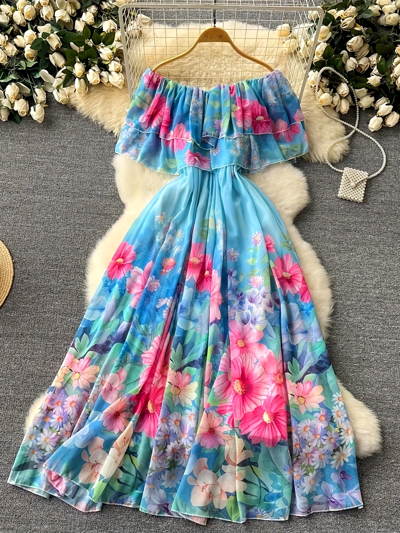 print elegant tailored dress casual - Temu United Arab Emirates
