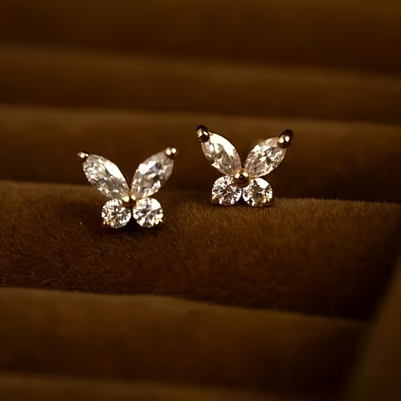 Women's Sweet Drilled Butterfly Earrings — Casual Everyday Style