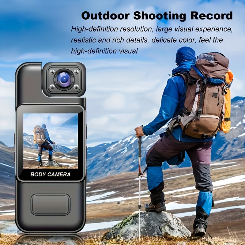 YIIYRY 1080P Full HD Outdoor Cycling Camera, Motorcycle Dashcam with Night Vision, One-Click Audio & Video Recording, 1000mAh Rechargeable Battery, Sleek Black Design - Perfect Christmas Gift (SD Card Not Included), Bike Camera for Cycling, Secure Clip Design
