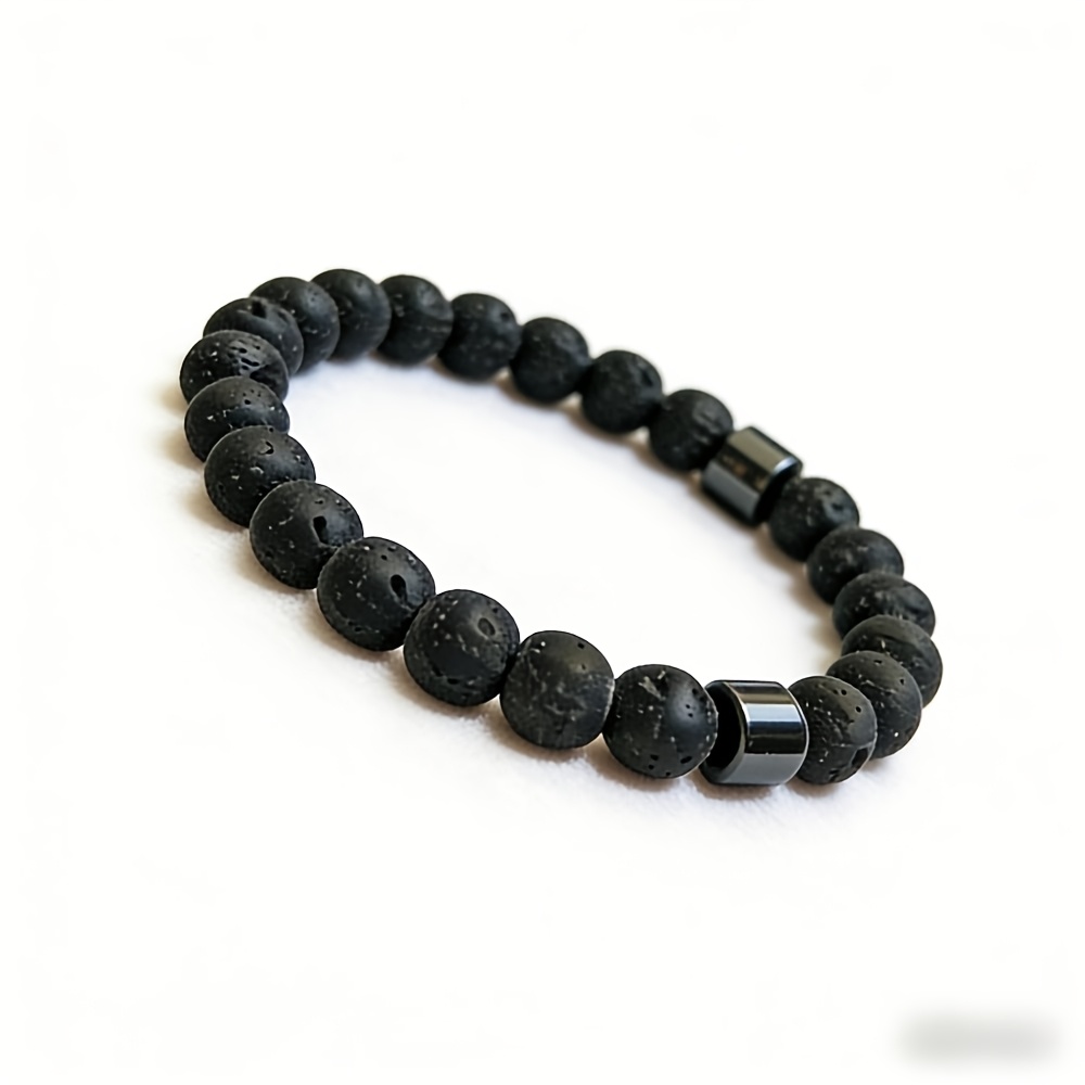 TEMU 1pc Handcrafted And Natural Men's/women's, Fashionable Design Jewelry Gift For Daily Or Holiday Present 8mm Round Bead (product Does Not Gift