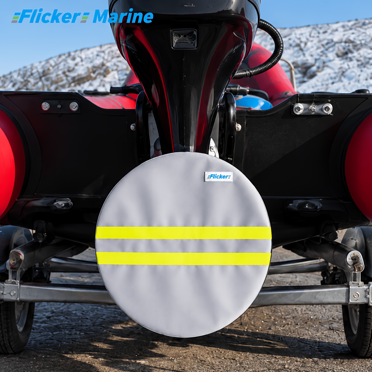 Boat Engine Propeller Cover with Reflective Strips for Night Visibility