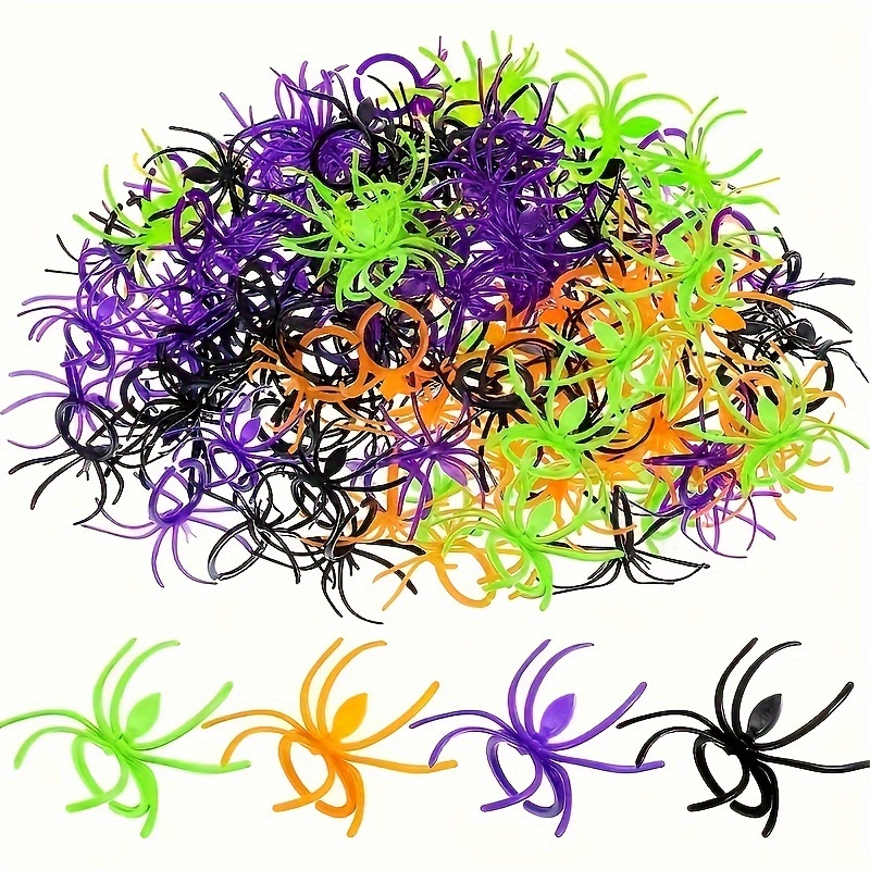 

20/50pcs Spider - Plastic For Decorations, , And -or-treat Fun