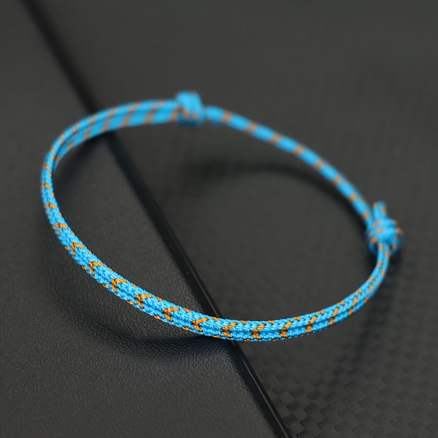 Rope Bracelet For Men 2mm Thin String Charm Bracelet Handmade Adjustable Friendship Bracelet Boyfriend Gift