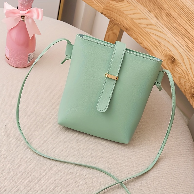 Image of Ladies' Cute Crossbody Bucket Bag, Fashion Phone Purse With Zipper Anti-theft Design For Commuting And Shopping Versatile Small Handbag Gift Pack To Send Best Friend