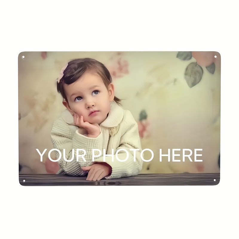 TEMU Gepersonaliseerde Metalen Handtekeningen voor Je Foto's - Woondecoratie, Wandkunst, 8 × 12 Inch Weerbestendig, Voorgeboord, Perfect voor