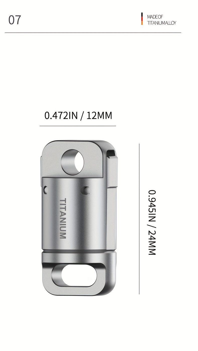 1-Pack Titanium Alloy Magnetic Keychain Buckle – Quick Release Rotatable Clip for Keys, Belt Loop, EDC Tool, Fishing Gear, Lightweight & Durable Gray Metal Design