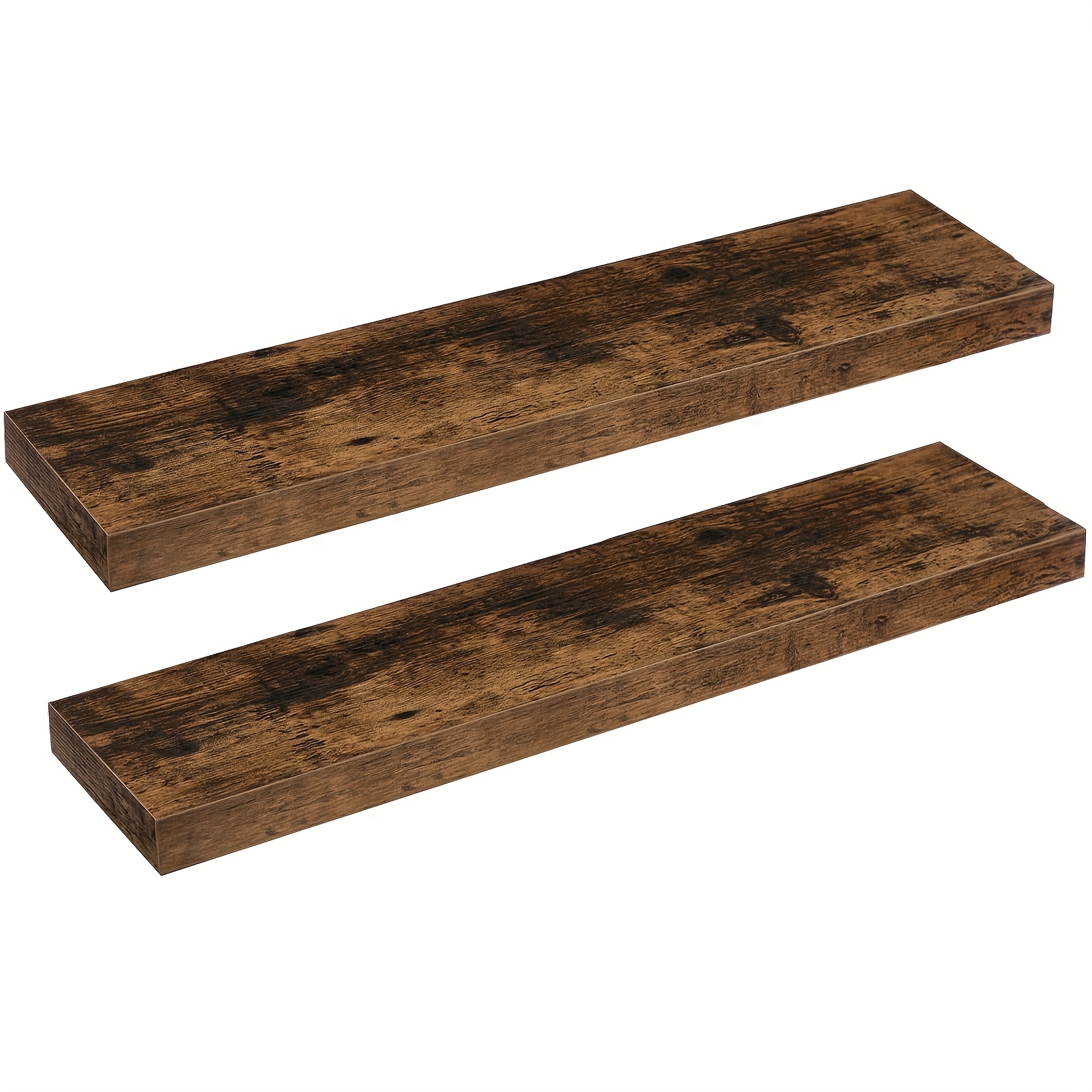 TEMU Wall Shelf, Floating Shelf Set Of 2, Sturdy Wall Shelves, 80 X 20 X 3.8 Cm Hanging Shelves, With Invisible Brackets, For Bathroom, Bedroom,