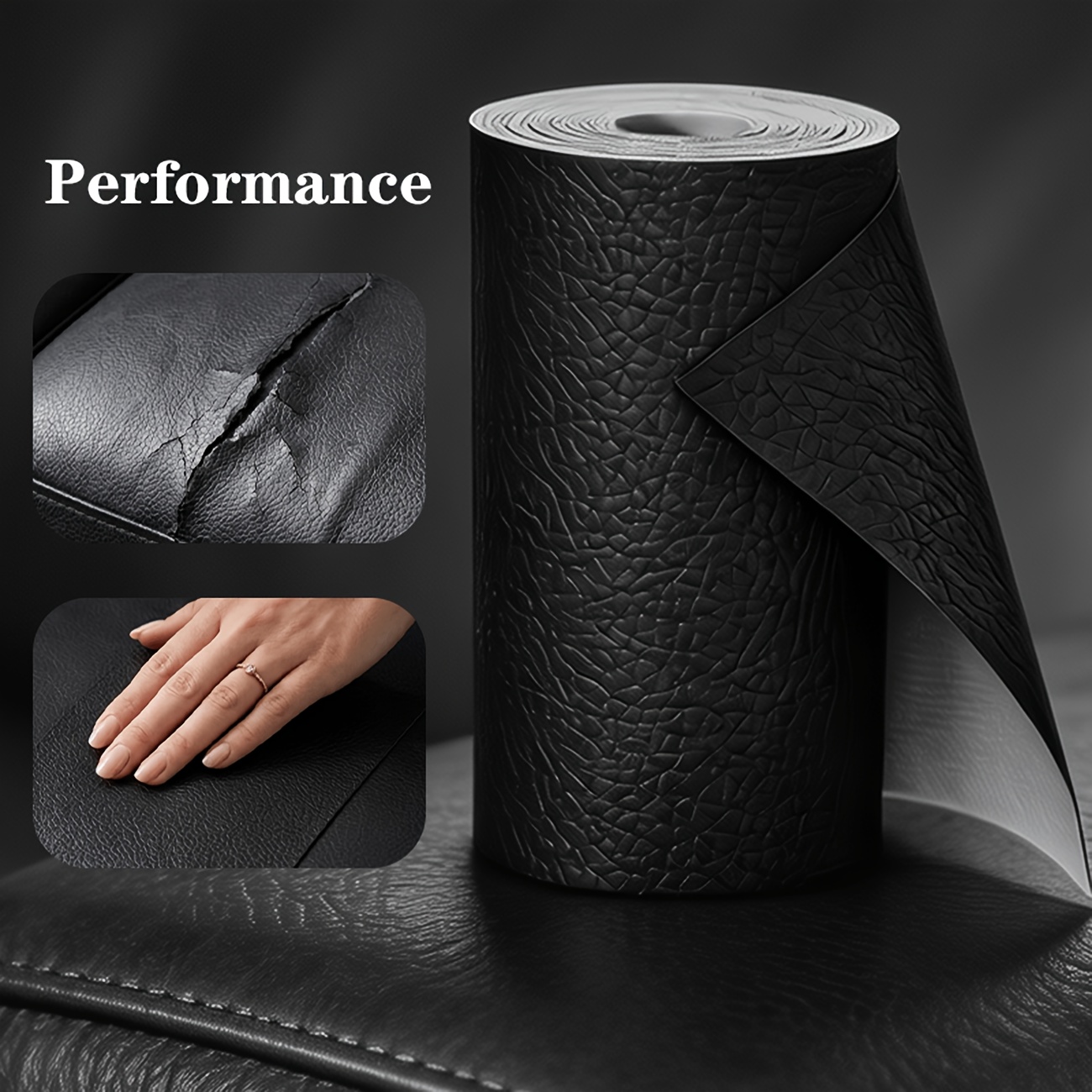 TEMU 3.7*100in Leather Repair Tape Self-adhesive Leather Repair Patch For Couch Furniture Sofas Car Seats Advanced Pu Vinyl Leather Repair Kit