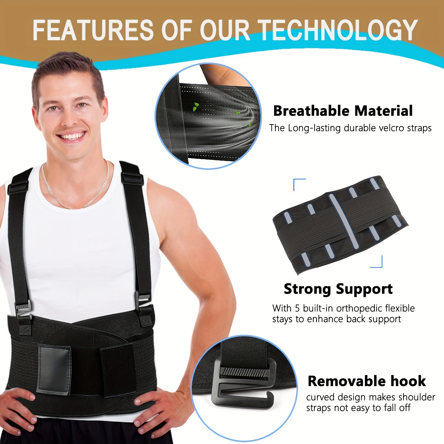 Ceinture lombaire avec bretelle