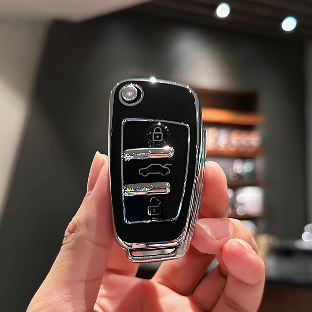 Kwmobile Accessoire Clé De Voiture Compatible Avec Hyundai Keyless Go 3- Bouton - Coque En Silicone Souple Pour Clef De Voiture Noir