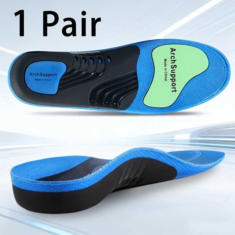 TEMU 1 Pair Of Arch Support Insoles, Shock-absorbing Cushioning, Comfortable And Durable, , Unisex, Suitable For Casual Shoes, Sports Shoes, Fitness,