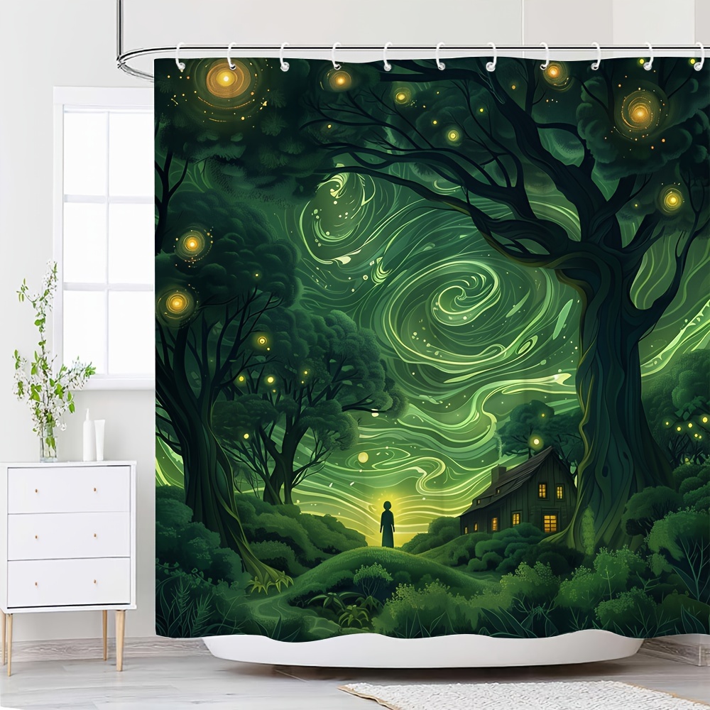 Shower Curtain Ancient Jungle Dinosaur Printed Waterproof - Temu