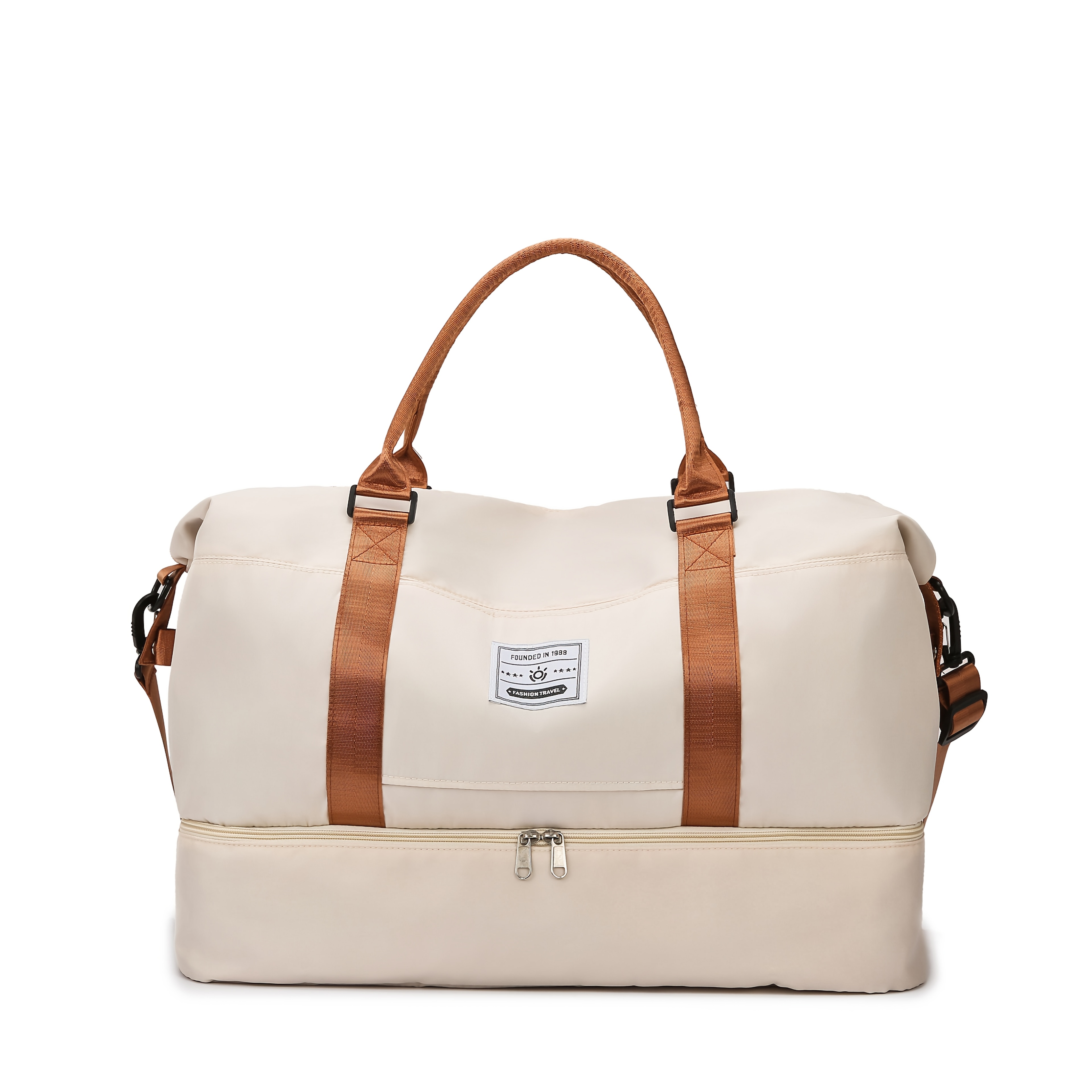 TEMU Weekend Travel Gym Bag With Wet/dry Pocket, Large Capacity Multi-functional Independent Shoe Compartment Strap, Simple And Stylish Travel Sports