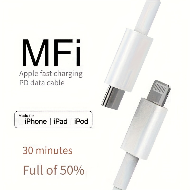 Cable USB C a Lightning de 1 pie, paquete de 2 cables de carga rápida para  iPhone, cable de carga USB-C para Apple iPhone 12 11 Pro Max Xs Xr X 5 6 7