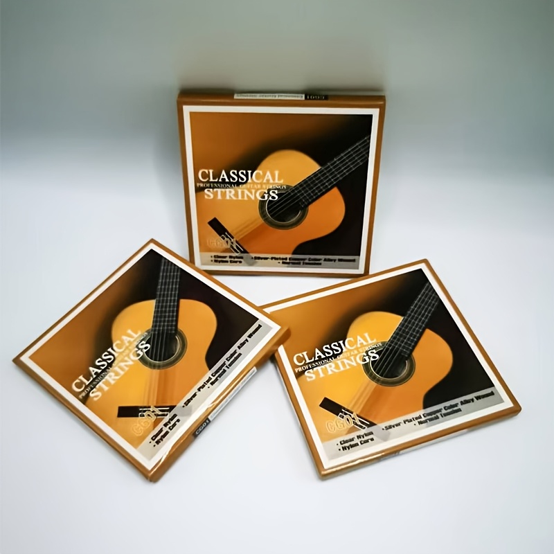 

1 Ensemble de cordes de guitare en nylon rond - Blanc crémé, haute qualité pour guitare acoustique