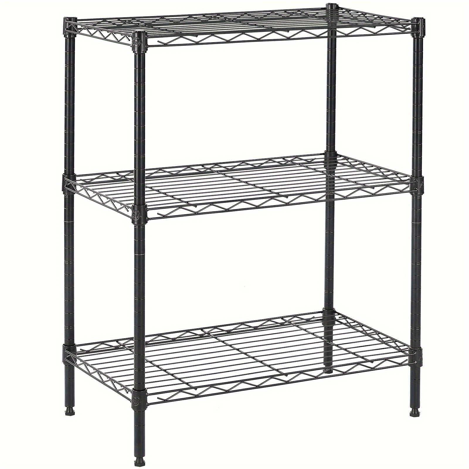 

3-tier Storage Shelving Unit, Adjustable Metal Wire Racks Heavy Duty Standing Shelf Organizer For Kitchen, Closet, Pantry, Garage, Bathroom, Laundry (13.8" D X 23.6" W X 30" H)