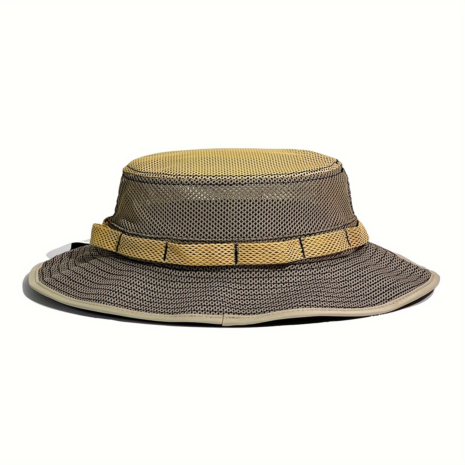 Temu Solid Color Wide Brim Weaving Fishing Hat Casual Bowknot Sun