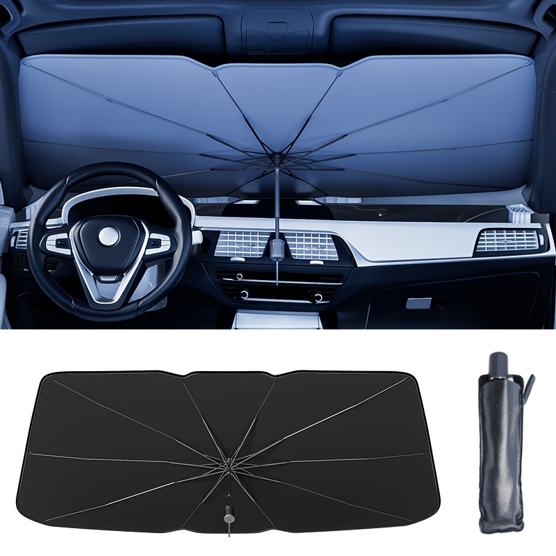 The Car Front Windshield Sunshade Folded And As A Compact Car Sun Curtain, Suitable For Sedans, Suvs, And Trucks. Easy To Open And Store