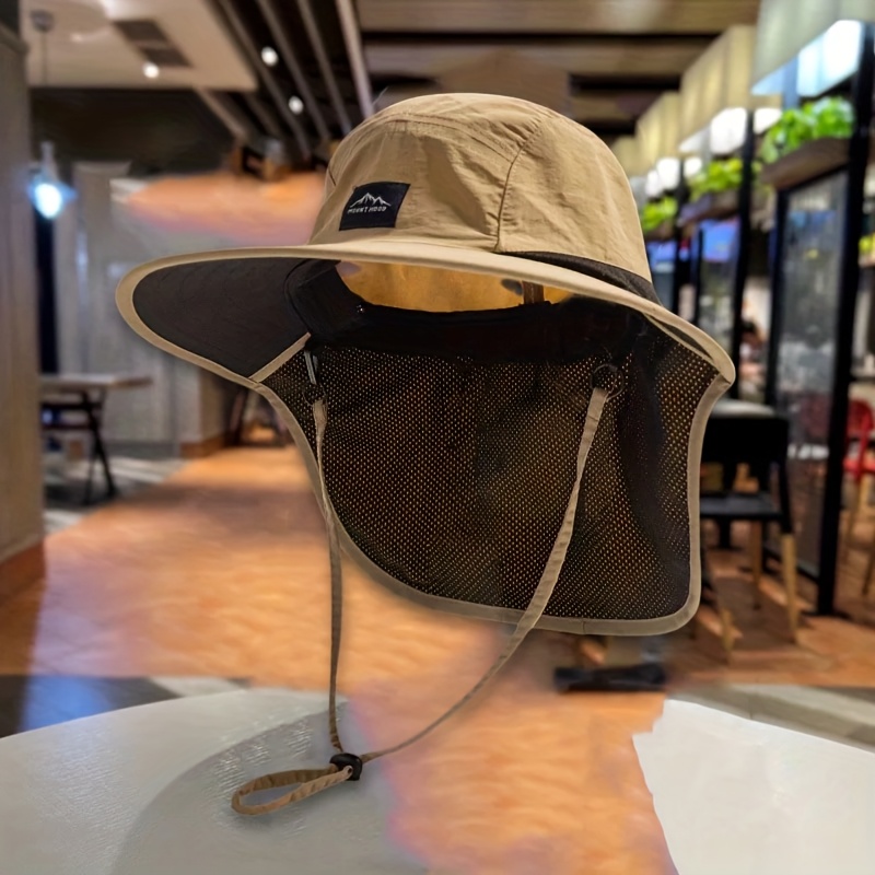 

Polyester Sun Hat With Wide And Neck Flap, 100% Polyester Non-stretch Fabric, Hand Washable, For Fishing, Hiking, And Outdoor Sports - , Camping Accessories