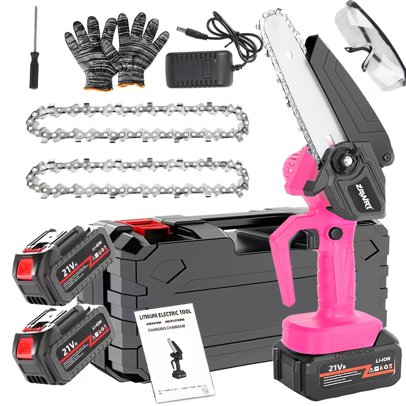 mini 6 inch cordless chainsaw with splash   lock great for gardening camping firewood diy and a perfect gift for parents black   promotion birthday christmas or festival gift